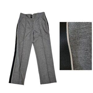 ME + EM Trouser Pant Side Stripe Wool Blend High Rise 6